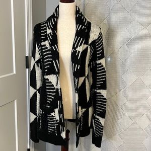 Black & White Cardigan Sweater